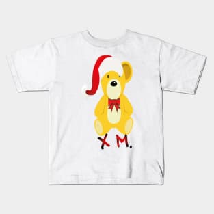 Cute Santa Bear Kids T-Shirt